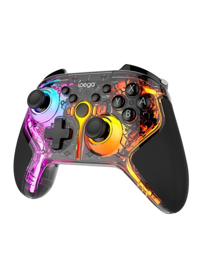 Colorful RGB wireless gamepad feels great in the hand programmable dual motor vibration and is equipped with a mobile phone holder - Image 1